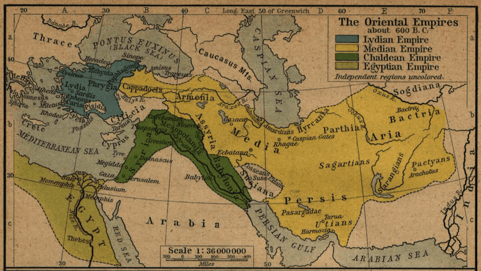 Media - Mesopotamian Empires Map (600 BCE)